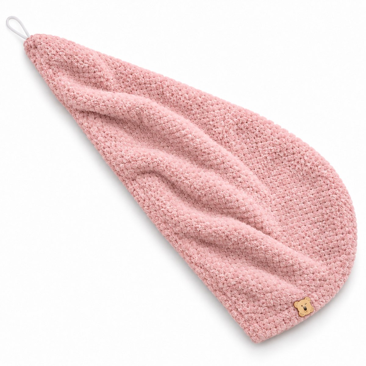 Consumerce® Haarhanddoek Microvezel - Roze - 65 x 25 cm - Haar Handdoek met Knoop - Hoofdhanddoek voor Lang Haar en Krullen - Hair Towel