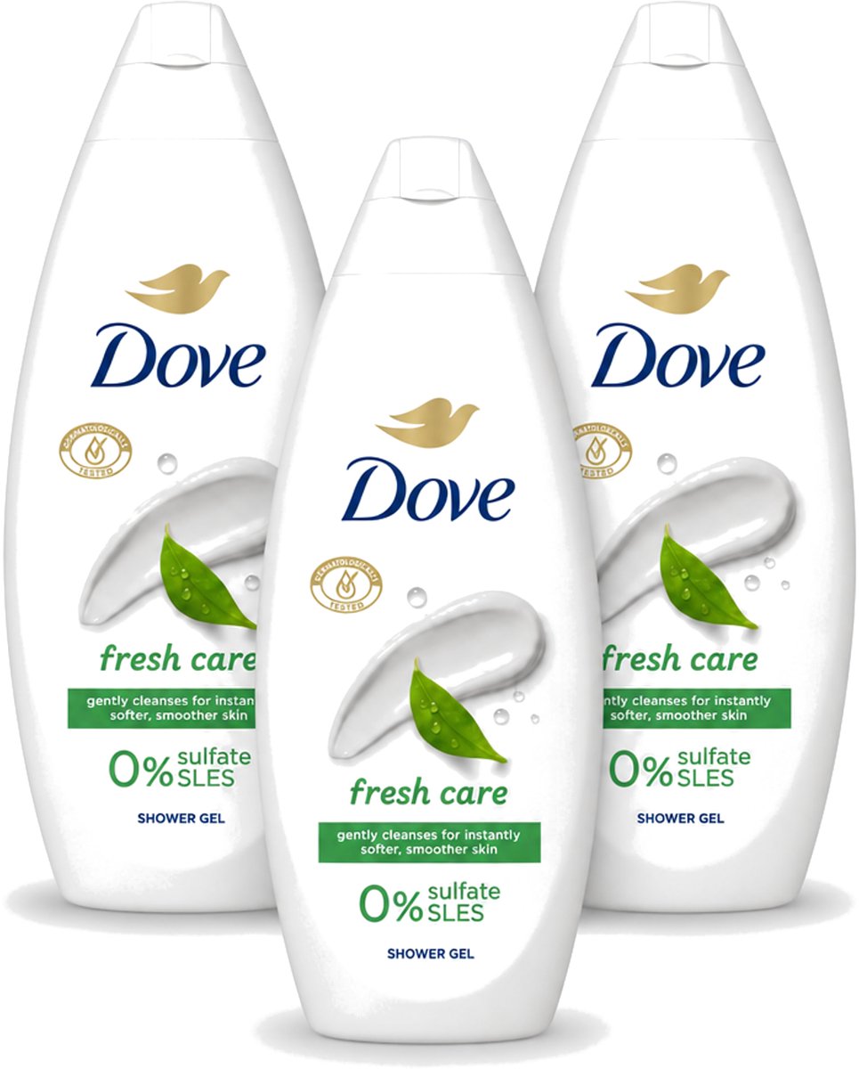 3 x Dove – Douchegel – Fresh Care – 250 ml - Voordeelverpakking - 3 stuks