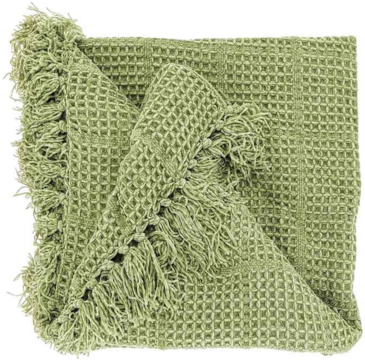 Unique Living Plaid Merle - Tea Green - 130x160cm Groen