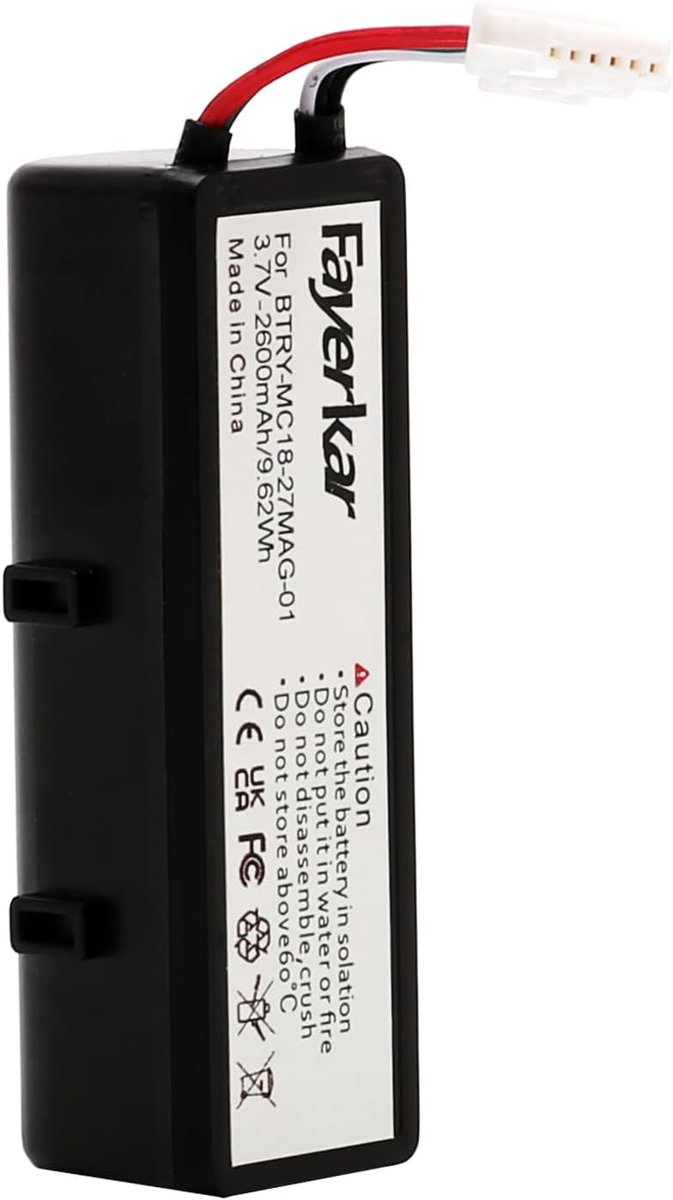 Battery Replacement for Zebra BTRY-MC18-27MAG-01 for POS Barcode Scanner (2600mAh, 3.7V, Li-ion) - ShopVlot