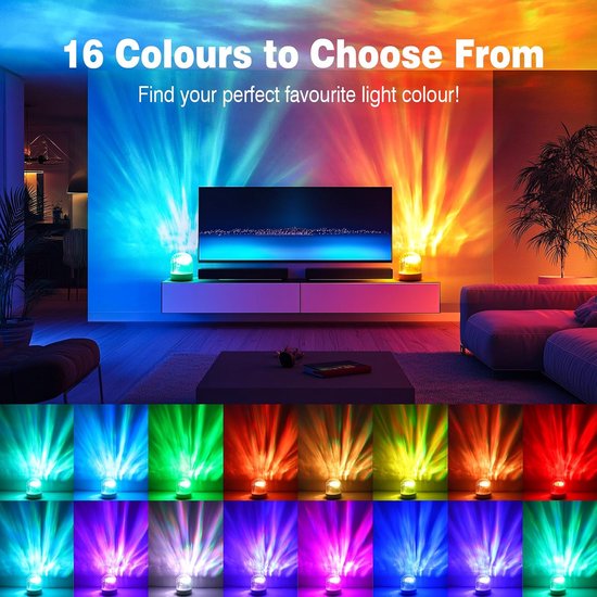 Northern Lights-sterrenhemelprojector, dimbare sfeerverlichting met...