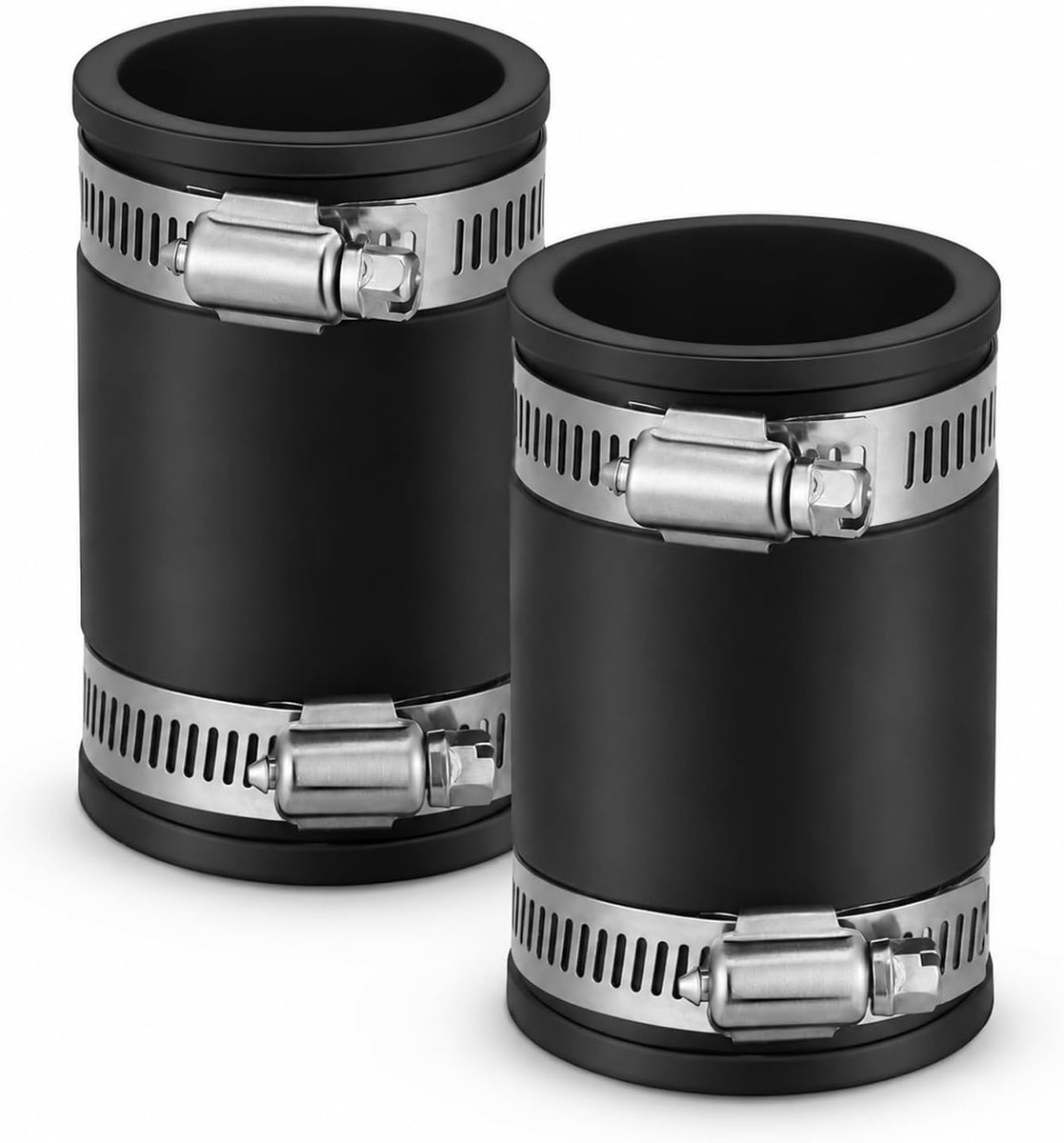 flexibele rubberen slang 40 mm - elastomeer - met roestvrijstalen klemringen - optimale afdichting - ShopVlot