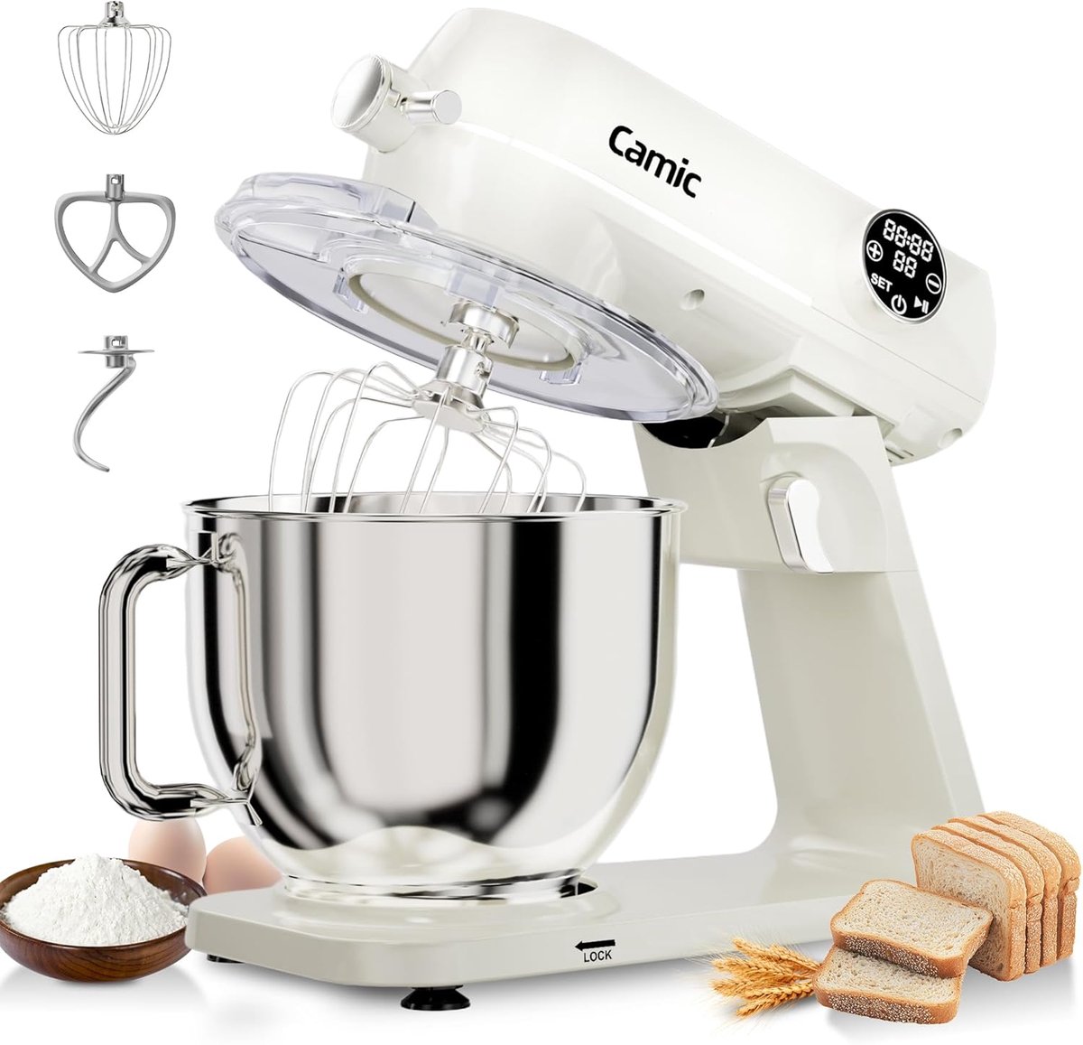Blender 1800 W - wit - robuuste metalen behuizing - perfect voor deegbereiding - ShopVlot