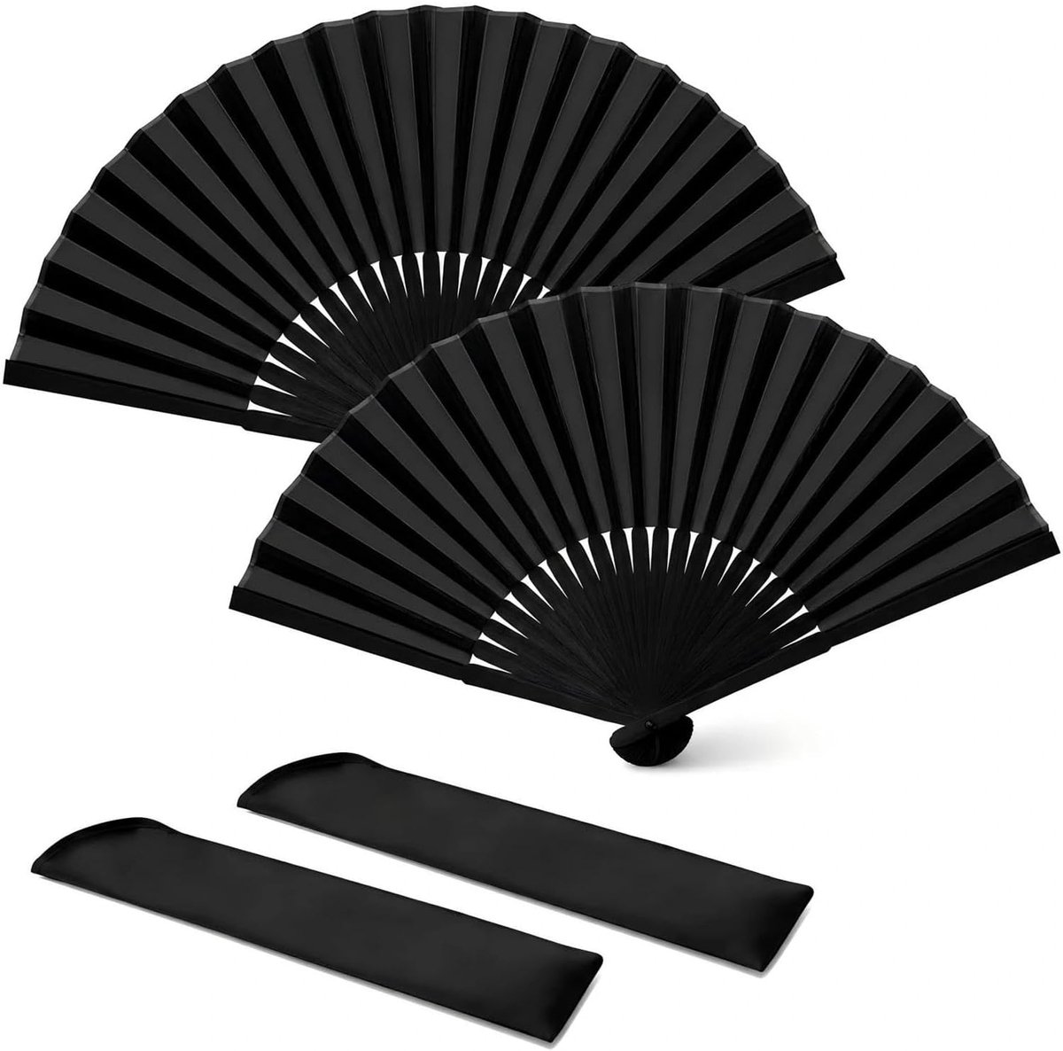 Opvouwbare waaiers 15 x 8,3 inch - Chinese stijl - 2 stuks met opbergzakken - Ideaal voor bruiloften - ShopVlot