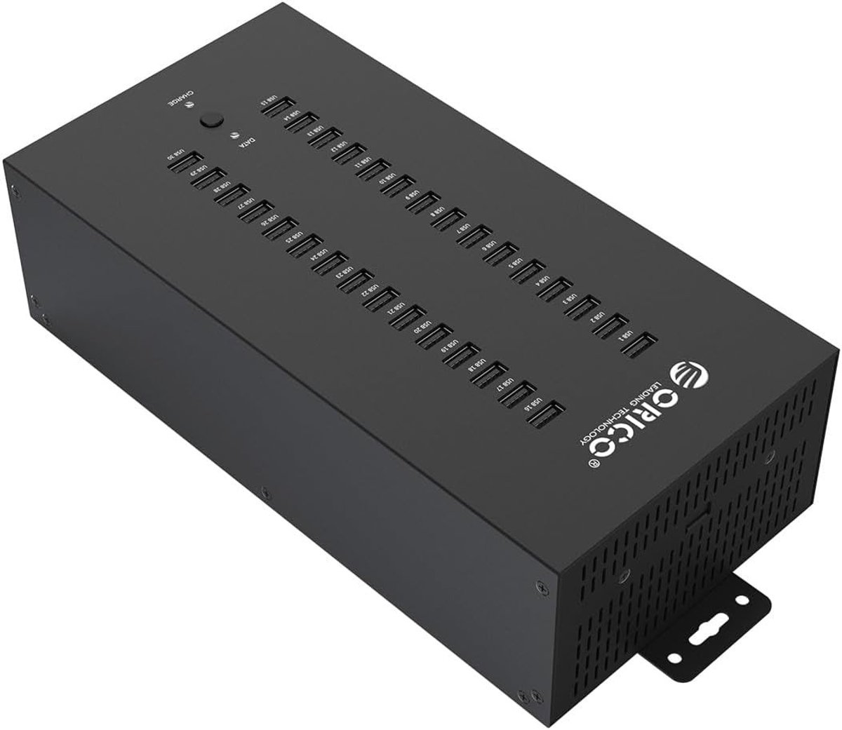 Industriële USB Hub met 30 Poorten, Aanpasbaar Ontwerp, 300W Voeding, Volledig Metalen Behuizing en Hoge Snelheid Gegevensoverdracht