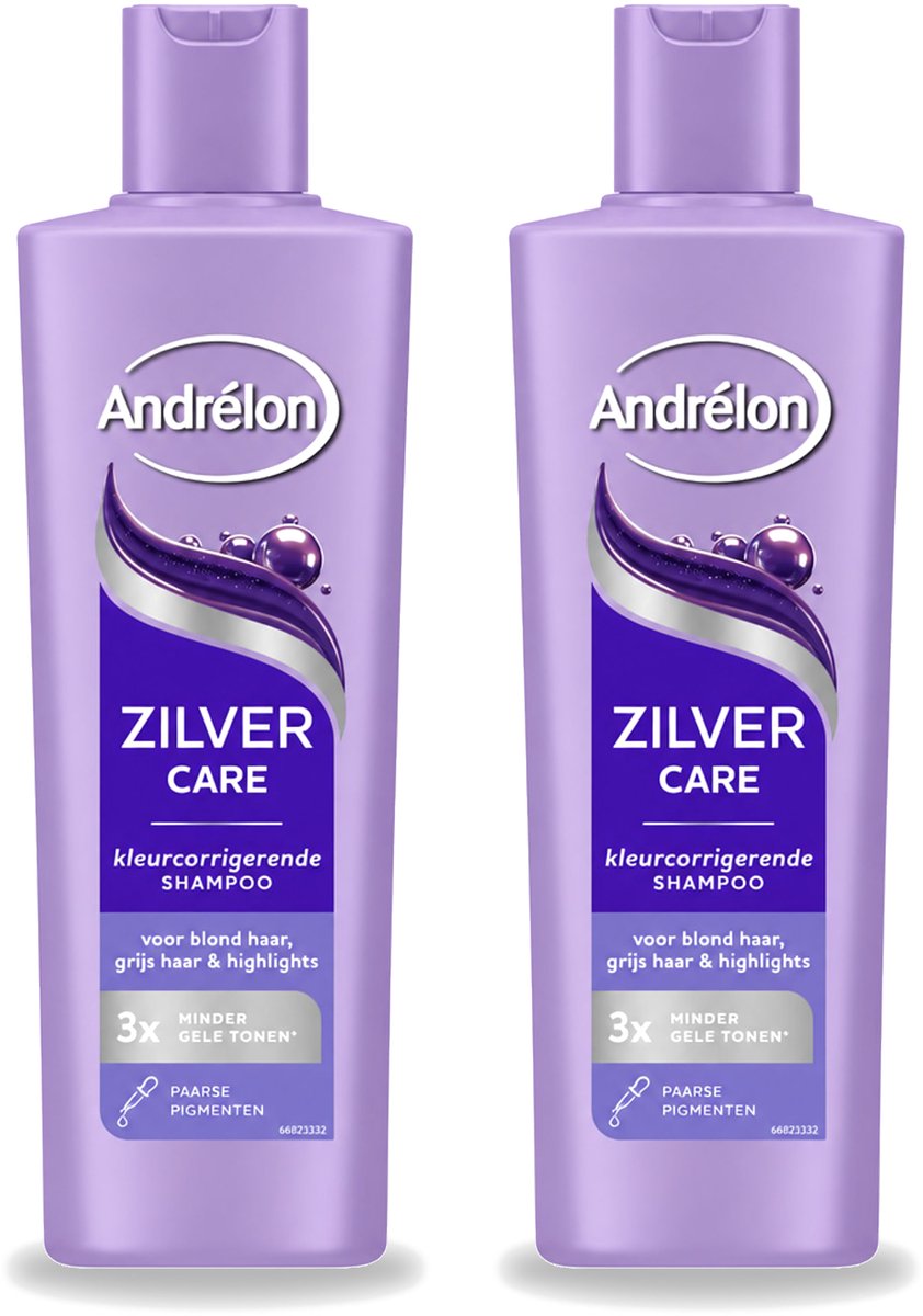2 x Andrélon – Shampoo – Zilver Care – 250 ml - Voordeelverpakking - 2 stuks