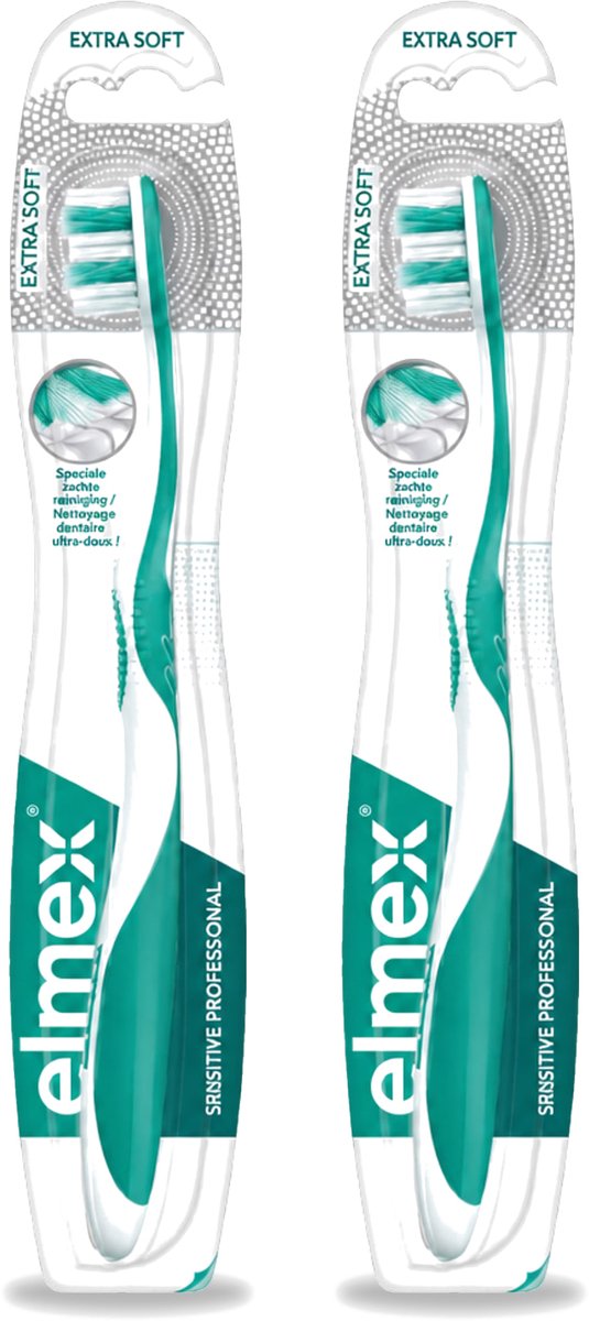 2 x Elmex - Tandenborstel - Sensitive Professional Extra Zacht - Voor Gevoelige Tanden - 1 tandenborstel - Voordeelverpakking - 2 stuks