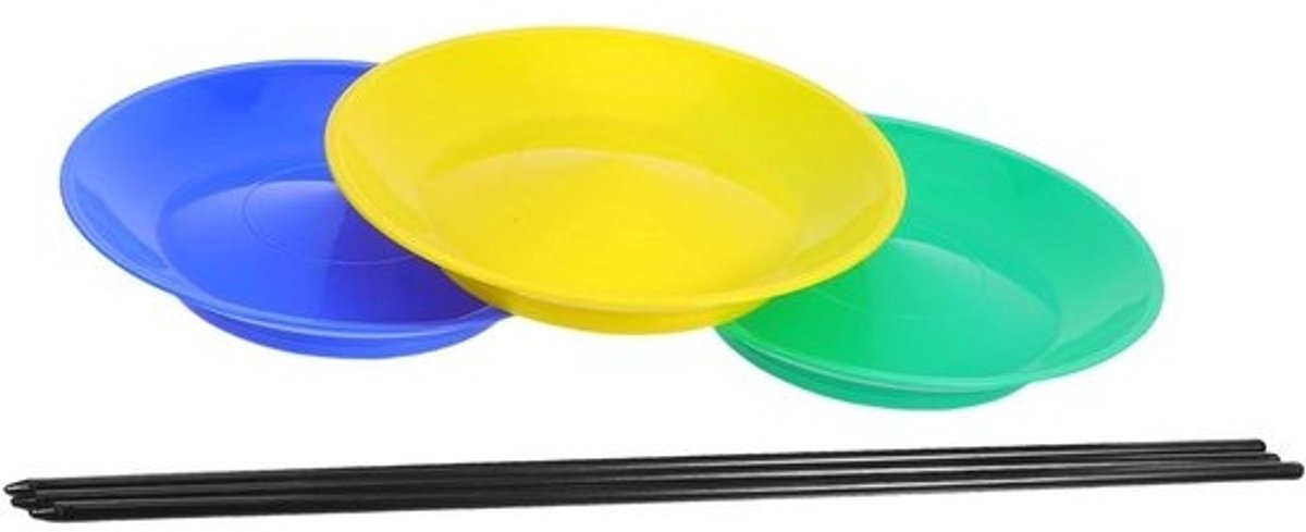 Set jongleerplaten - Circusspeelgoed - Voor het oefenen van vaardigheden - Draagbaar ontwerp - 23.5 cm doorsnee - Diverse kleuren