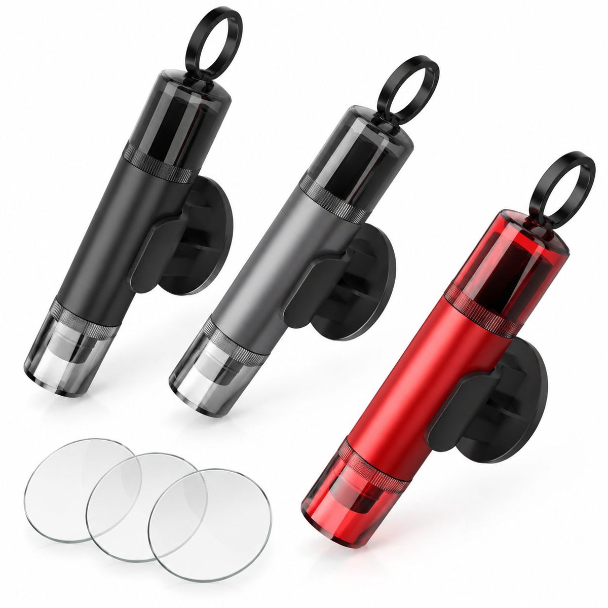 VHV - Ruitenbreker - 3 stuks - 32 mm - Gordelsnijder - Auto veiligheidshamer - Draagbare nooduitgang voor - Inclusief testglas - in en rond de auto