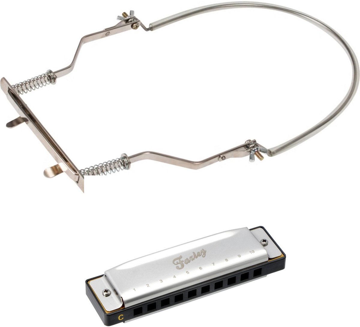 Mondharmonica starterset - incl. doosje en lesboek - Fazley MHM-02-C - Multikleur