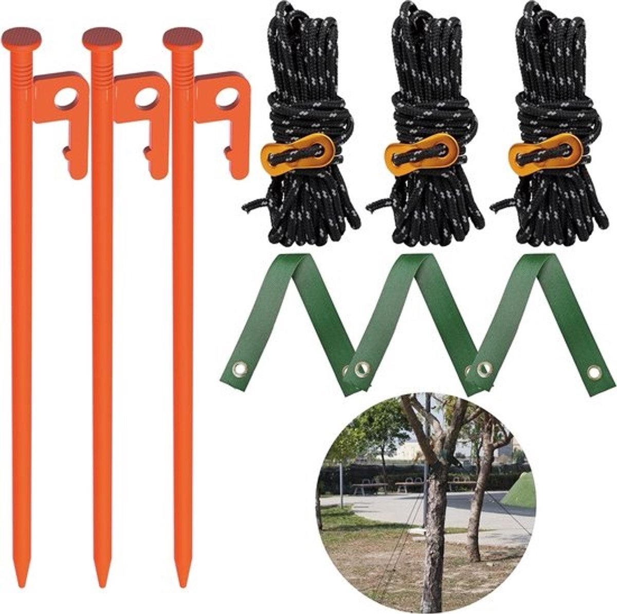 Boomspelkit - Houten spel - Buitenspelen - 25CM-set - 40 x 4 cm