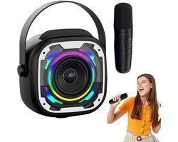 Set van microfoon en luidsprekers, karaoke-machines voor kinderen met microfoon, subwoofer, draagbare PA-systemen, boombox voor buiten, opnameapparatuur voor volwassenen en kinderen