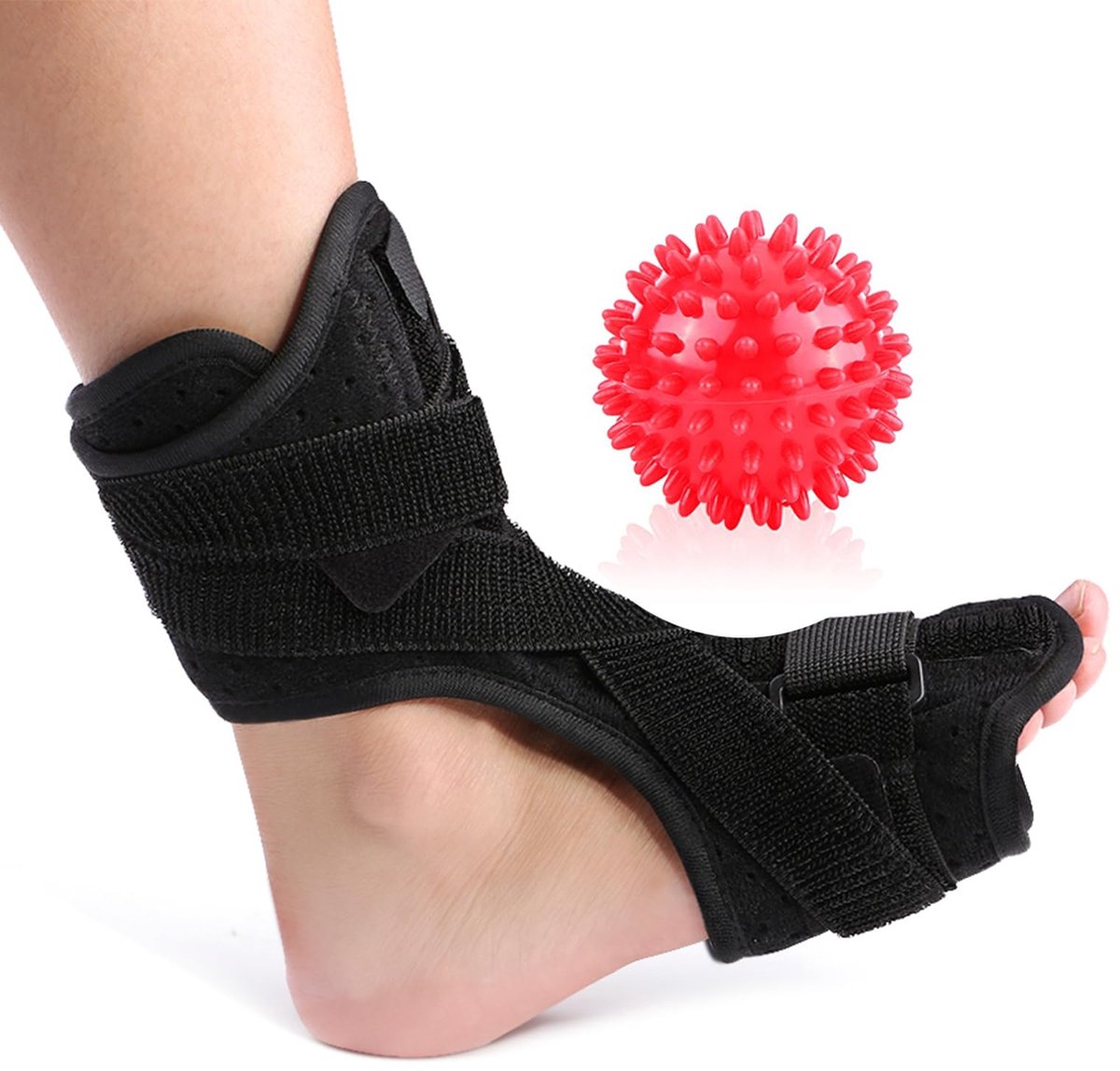 Verstelbare plantaire fasciitis dorsaal, ademende plantaire fasciitis, nachtspalken met stekelige massagebal - ShopVlot