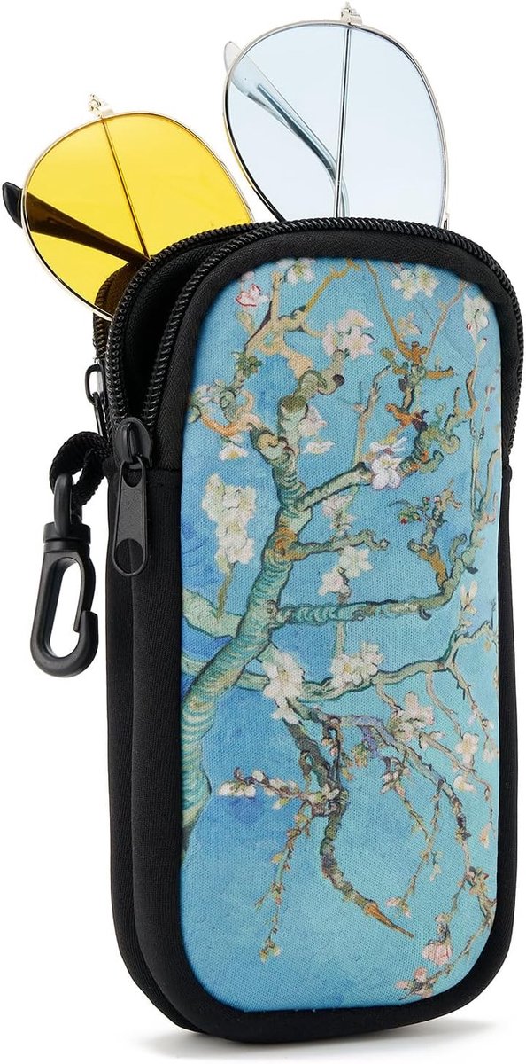 Double Glasses Case with 2 Compartments, Travel Organizer for Sunglasses and Correction Glasses, Lightweight - ShopVlot