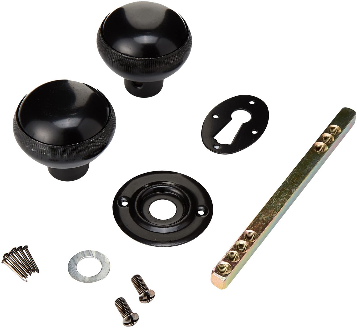 Sterling SRL8BK deurknopset met zwarte rand - 45 mm - ShopVlot