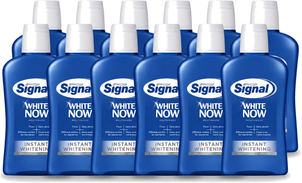 12 x Signal - White Now - Mondwater - 0 % Alcohol - 500 ml - Voordeelverpakking - 12 stuks