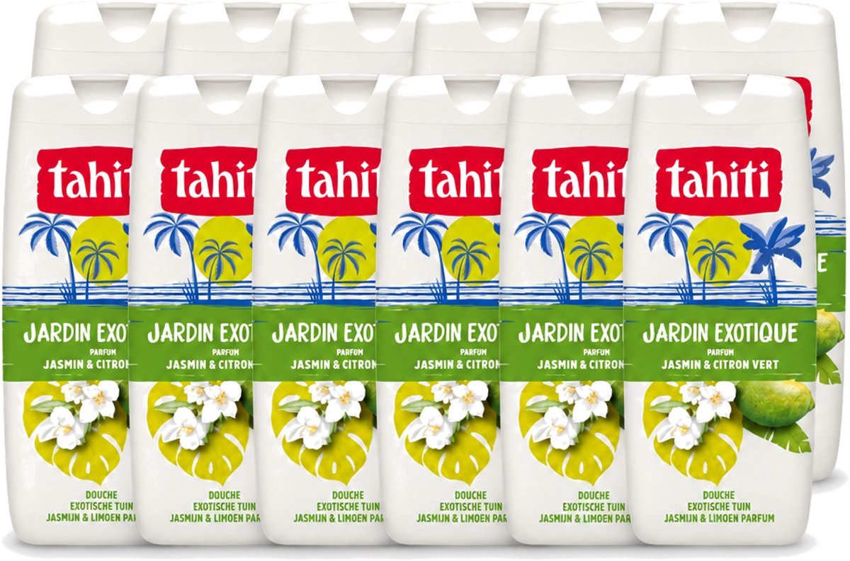 12 x Tahiti – Douchegel – Exotische Tuin Jasmijn & Limoen - 315 ml - Voordeelverpakking - 12 stuks