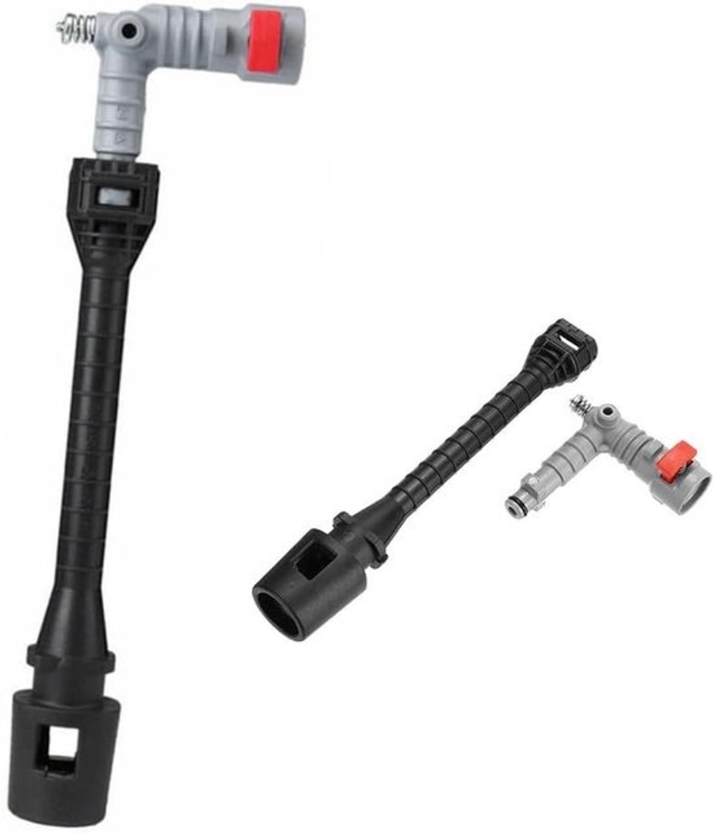 Mondstuk voor hogedrukreiniger - Reserveklep - Voor het wassen van auto's - Versterkt blok - 24 cm - Zwartgrijs