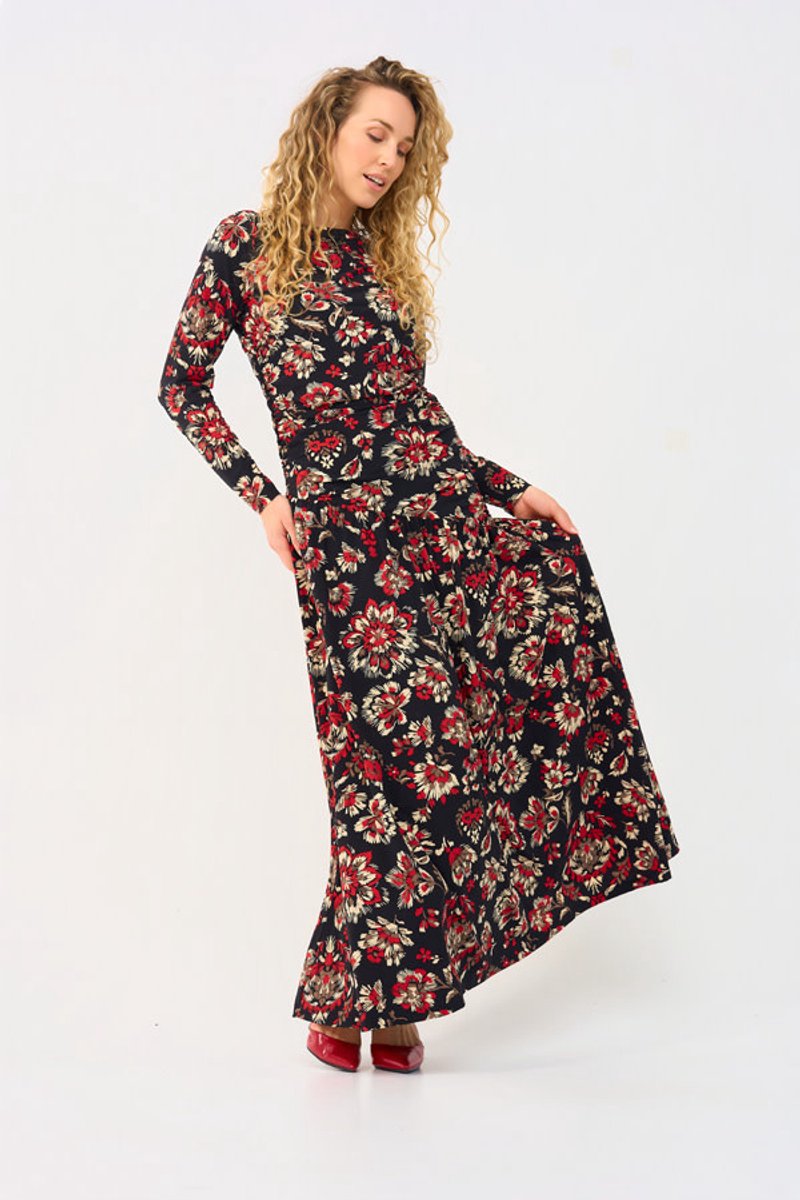 MI PIACE - Travel Dress Light Ornamental Flowers Print 202867 Samba - Maat : S
