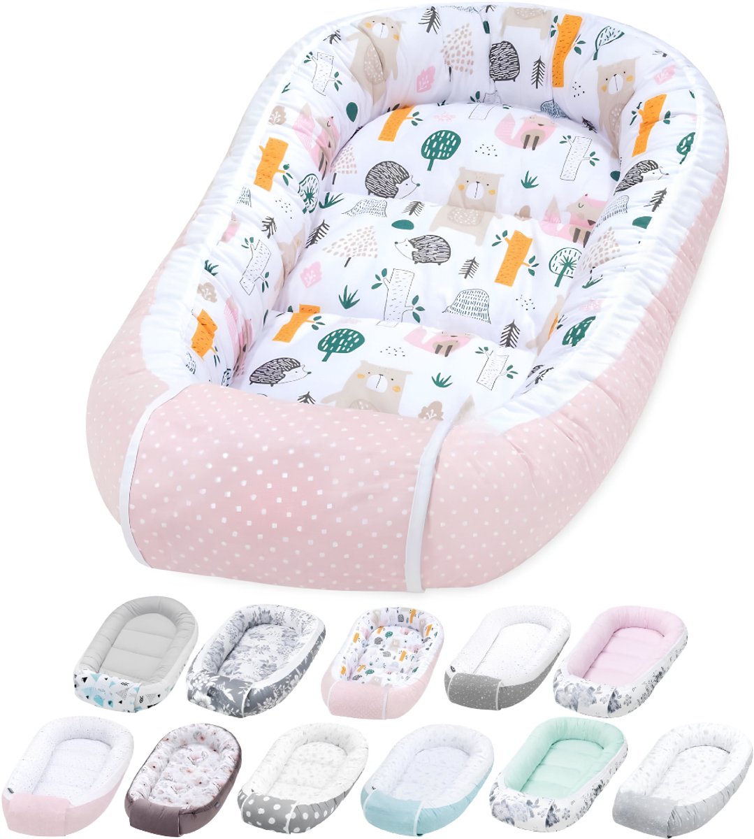SP® Babynestje - Baby Nestjes - Babynest - Roze - 90cm x 60cm x 12cm