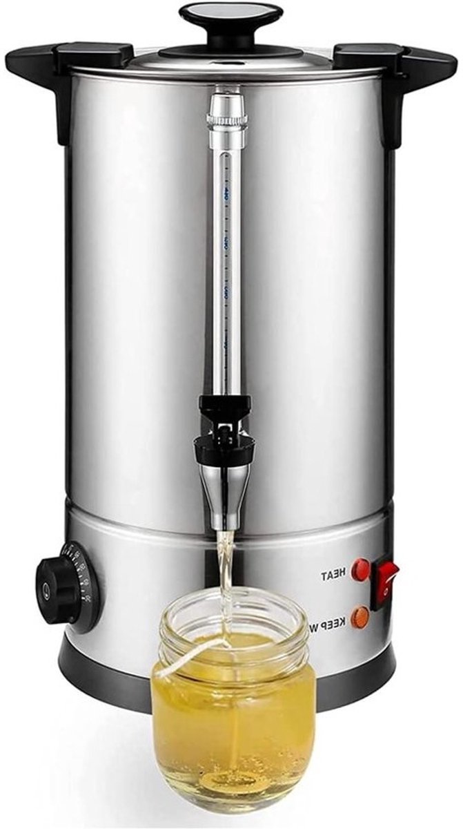 Waxsmeltmachine - Voor kaarsen maken - DIY-kaarsen - Temperatuurregeling - Capaciteit 8L - Zilver