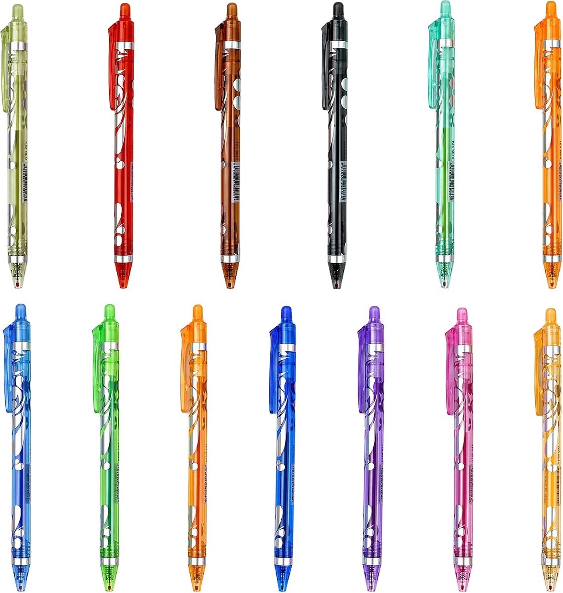 13 kleuren uitwisbare balpen, kleurrijke uitwisbare pennenset, balpen met gum, 0,5 mm gelpennen uitwisbaar met - ShopVlot