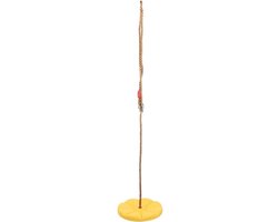 Schommelstoelschijf - Klimtouwschommel - Buiten spelen - Verhoogde wrijving - 28 cm diameter - Geel