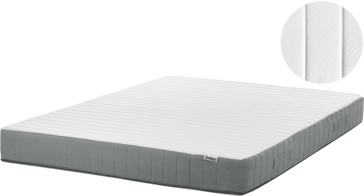 Beliani DRIFT - Pocketveringmatras stevig - Wit - 160 x 200 cm - Pocketveren