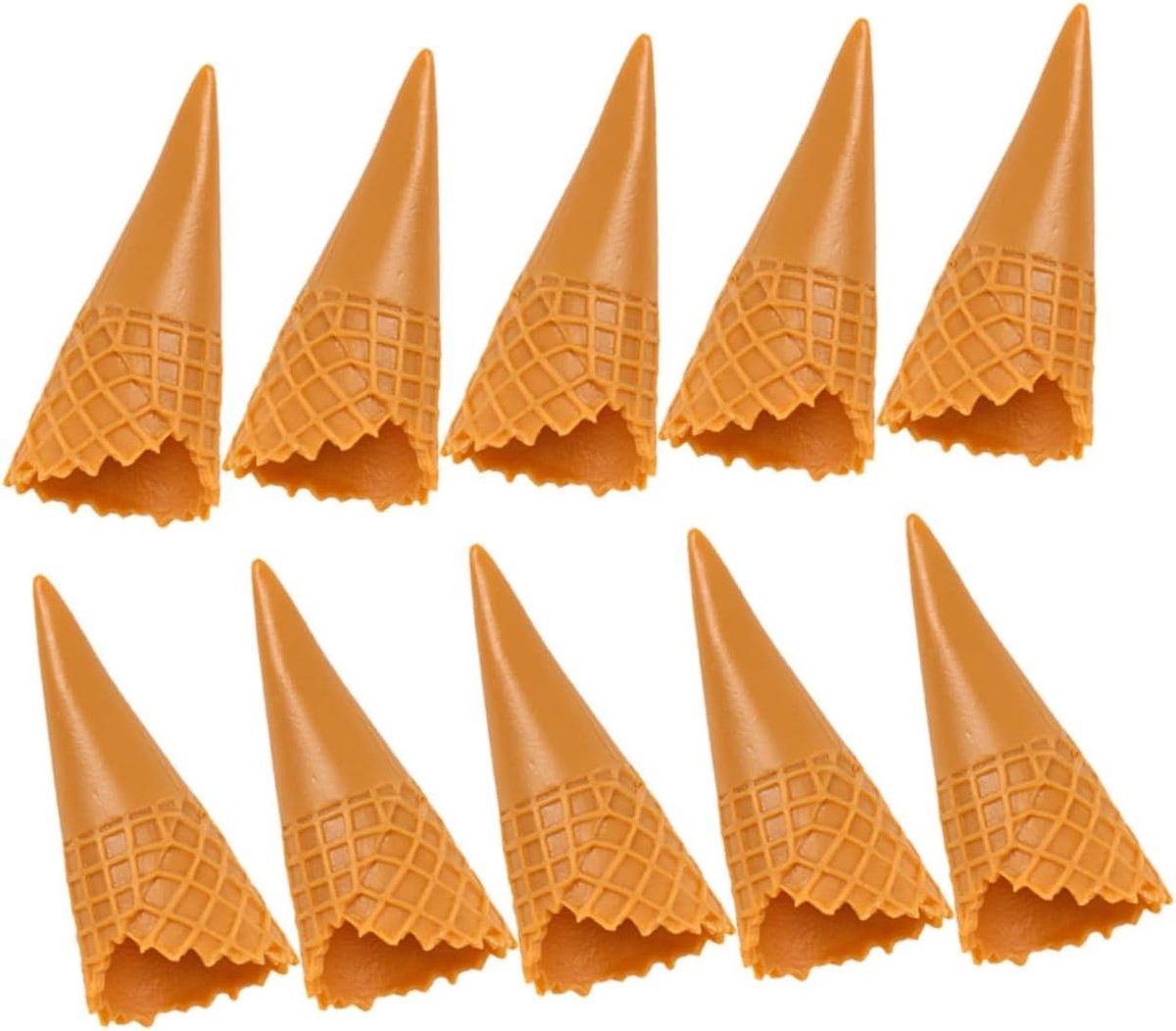 12 Stuks Nep IJsroom Wafels en IJszakjes - Speelgoed Food Props voor Poppenhuizen en Creatief Spel