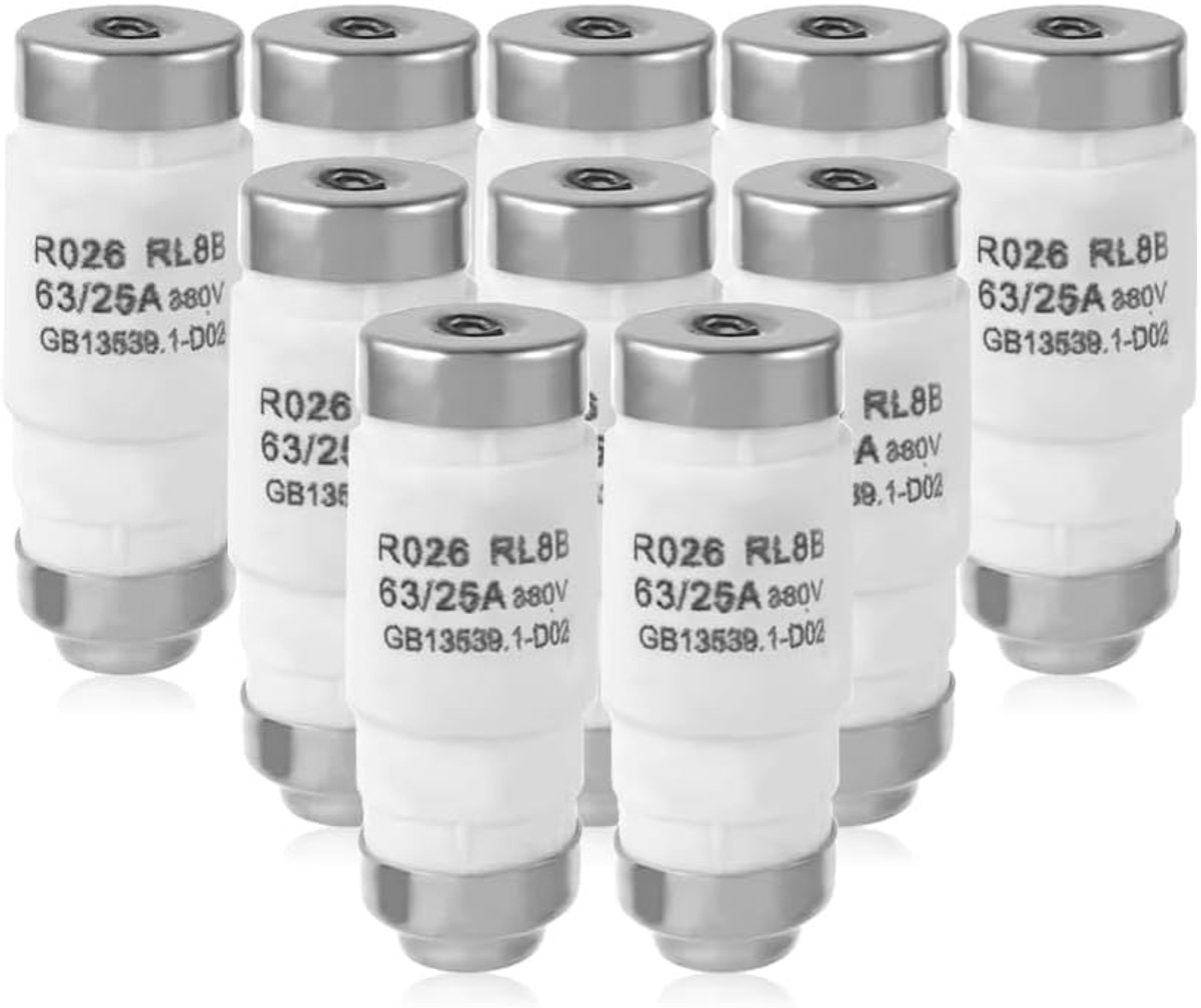 10 Stuks Neozed Smeltzekeringen D02 25A Keramische Fuses voor Kabelbescherming en Elektrische Installaties