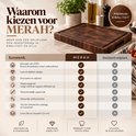 Vergelijkingstabel van de Merah walnoothouten snijplank met standaard snijplanken.