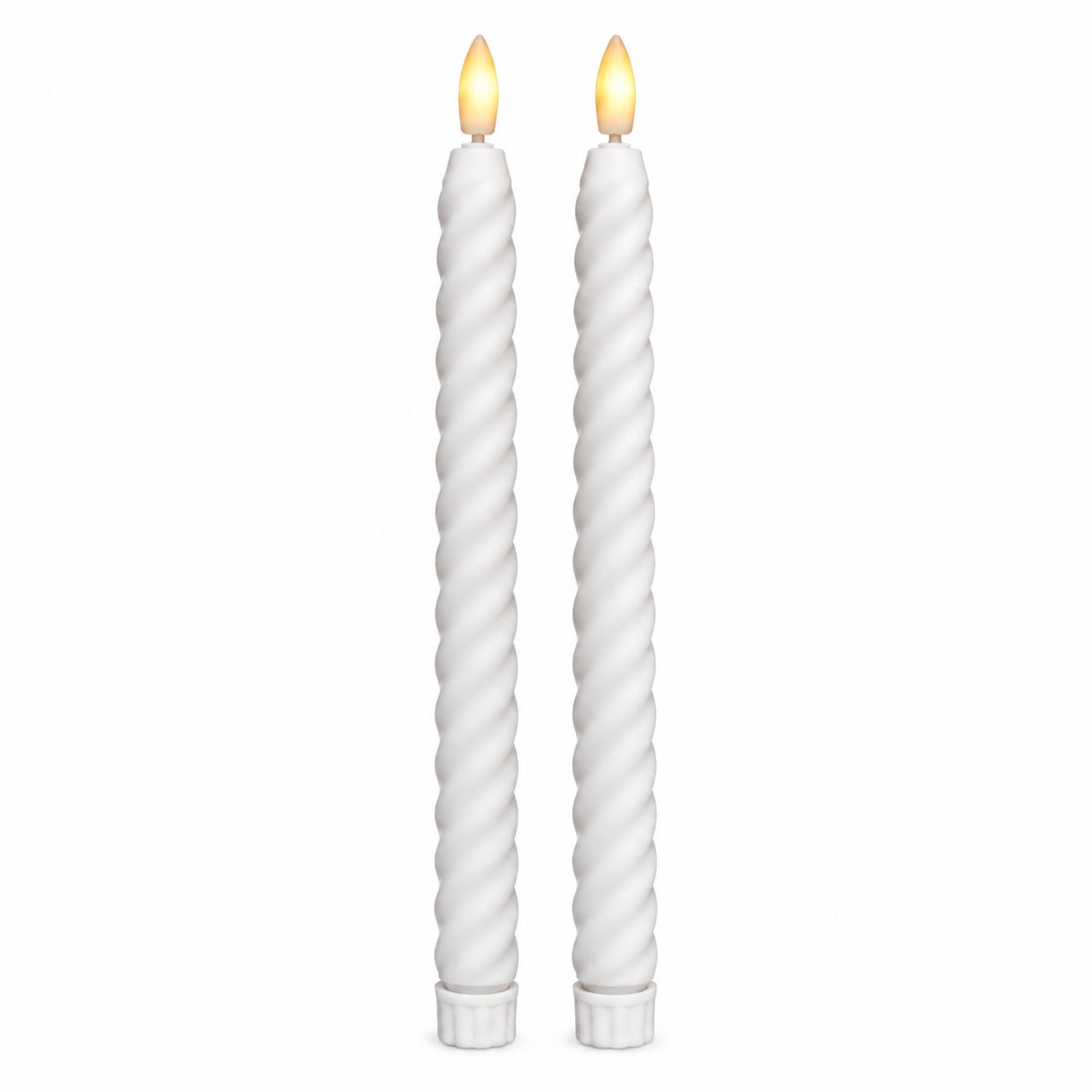 SWGOTA led kaarsen - 1 witte spiraalkaars met kogelvormige punt, zonder afstandsbedieningsfunctie, voor tafeldecoratie en bruiloften