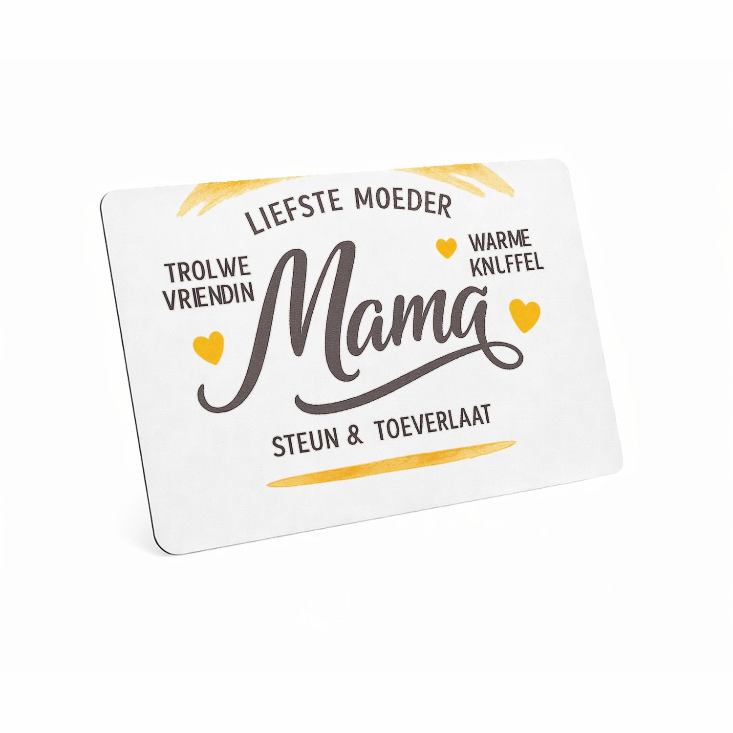 Mr Cadeautjes MDF magnetische fotolijst 28 x 19 - design Een warme, persoonlijke typografische print met een opvallen | cadeau Wit