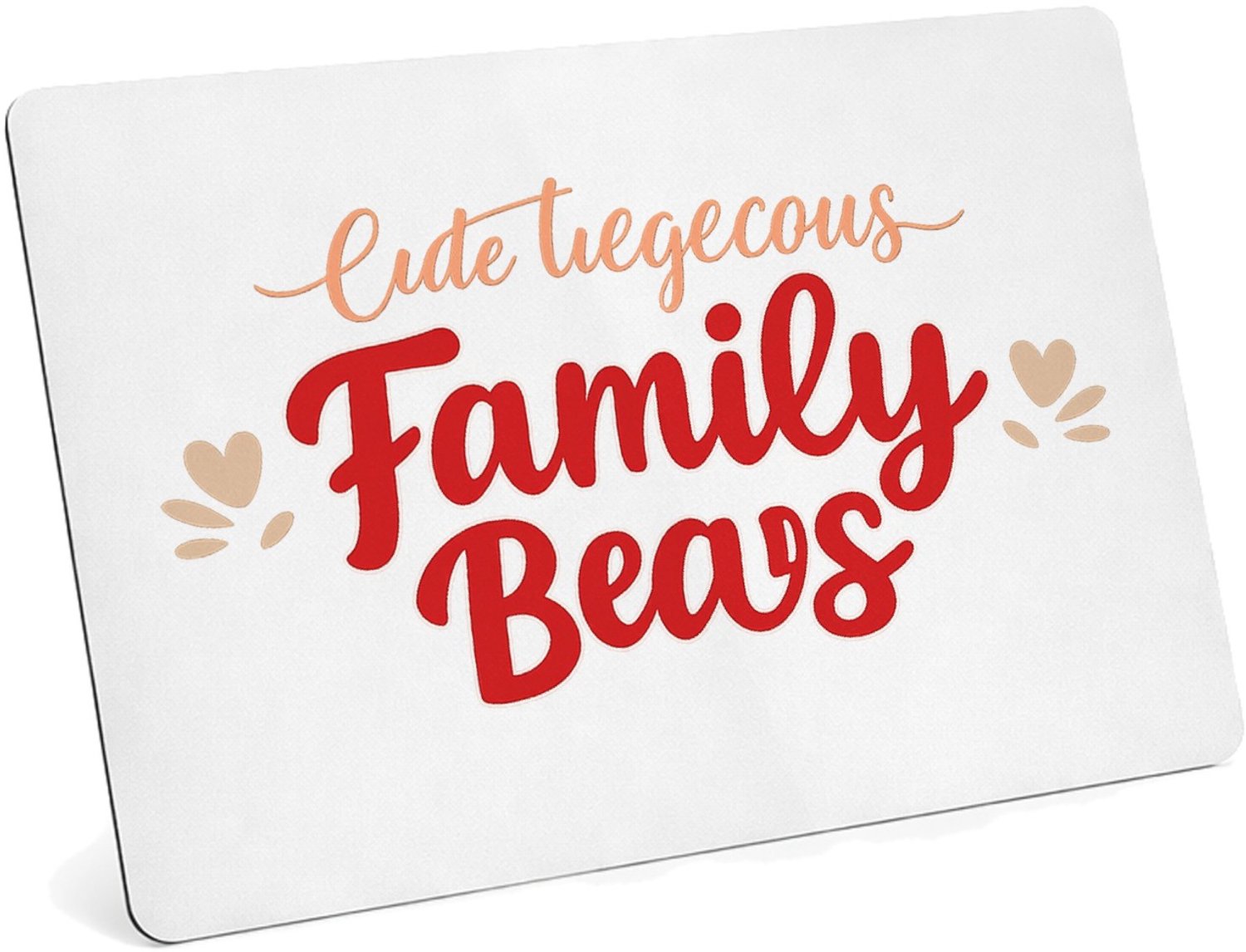 Mr Cadeautjes MDF magnetische fotolijst 28 x 19 - design Een warme familietitel met speelse nadruk op de rol van een | cadeau Wit