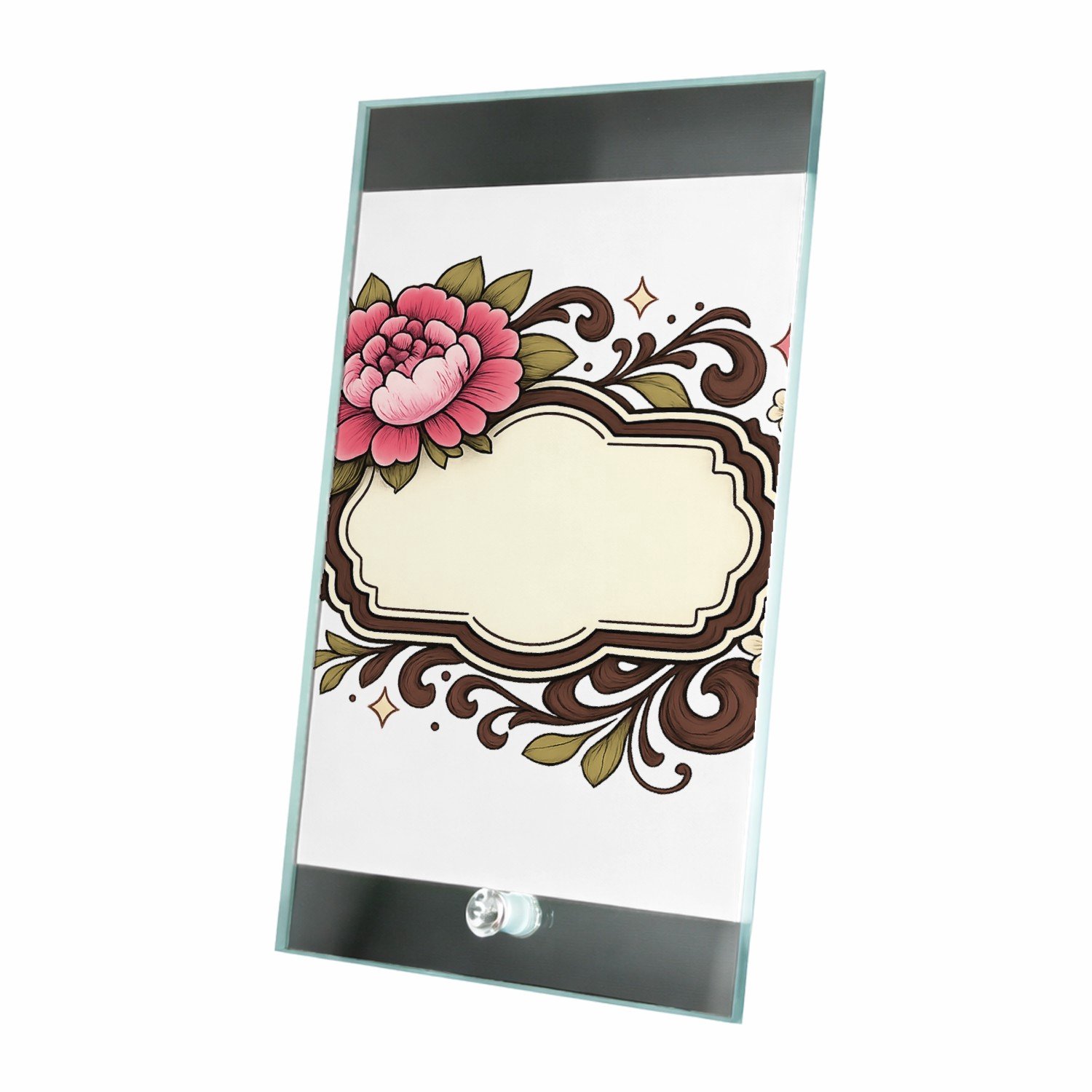 Mr Cadeautjes Glasframe 15 x 23 - design Een warme, persoonlijke complimentkaart in een botanisch kad | cadeau Wit