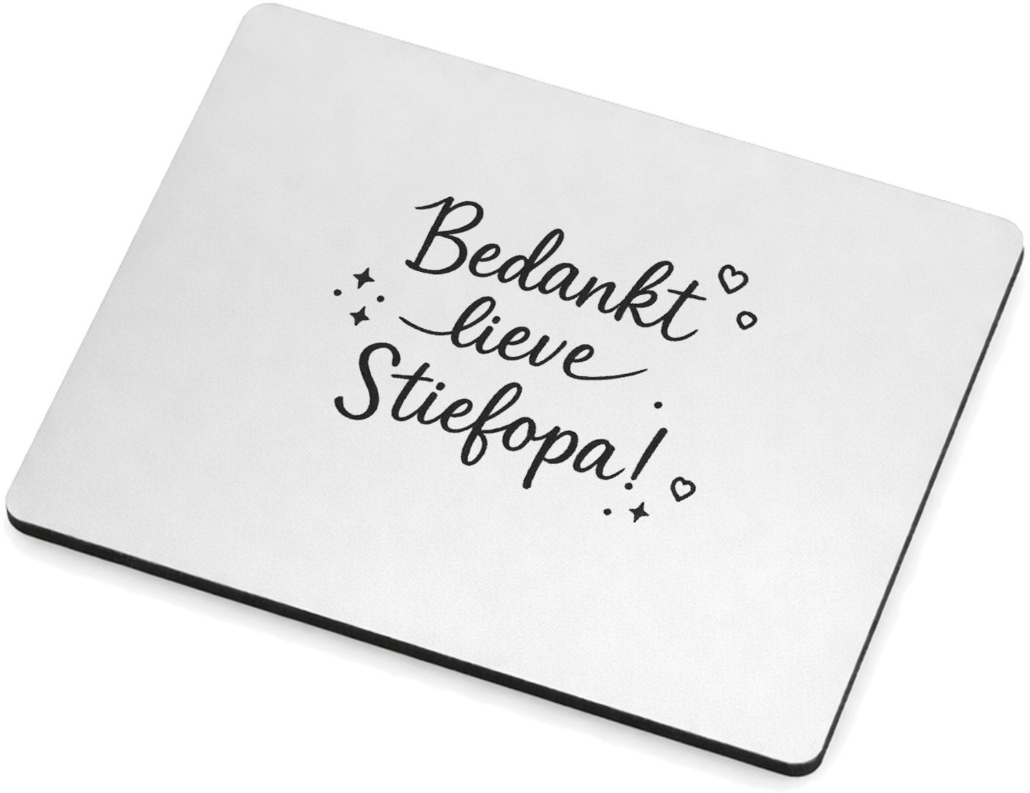 Mr Cadeautjes MDF magnetische fotolijst 9 x 7 - design Persoonlijk bedankje voor een stiefopa in speelse, sobere ty | cadeau Wit