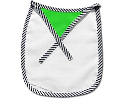 Mr Cadeautjes Slabbetje met gekleurde bies - design Een vergelijkbare warme typografische cadeaustijl met een ce | cadeau