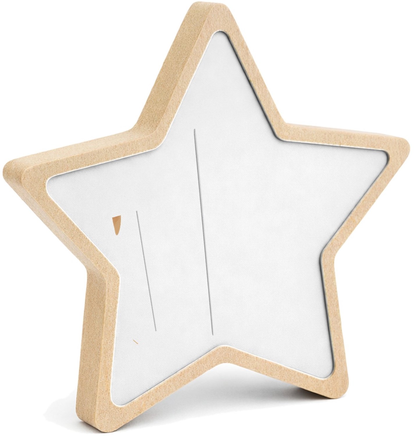 Mr Cadeautjes MDF fotolijst ster 14 x 13,5 - design Een strak typografisch kussen met een korte, liefdevolle boo | cadeau Wit