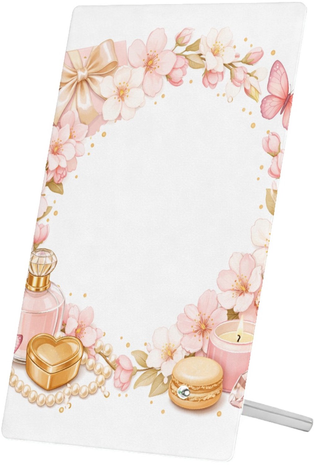 Mr Cadeautjes Glasframe 11 x 16 - design Romantische seizoenskrans met cadeau-gevoel | cadeau Wit