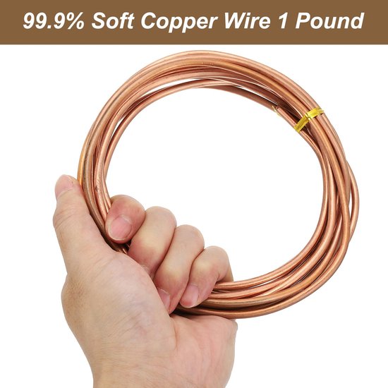 Koperdraad - 99,9% Puur Koper - 3,5 mm - 5,3 m — afbeelding 4