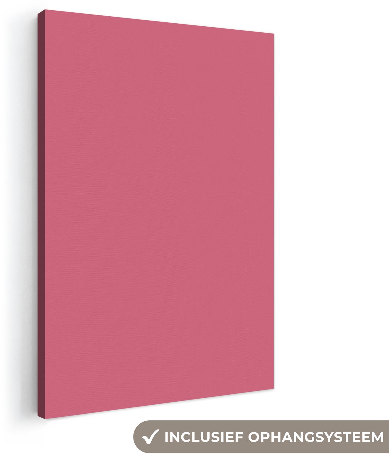 Canvas schilderij 60x90 cm - Exclusieve wanddecoratie Crimson - Rose - Roze - Muurdecoratie woonkamer - Slaapkamer decoratie - Kamer accessoires - Schilderijen op canvas