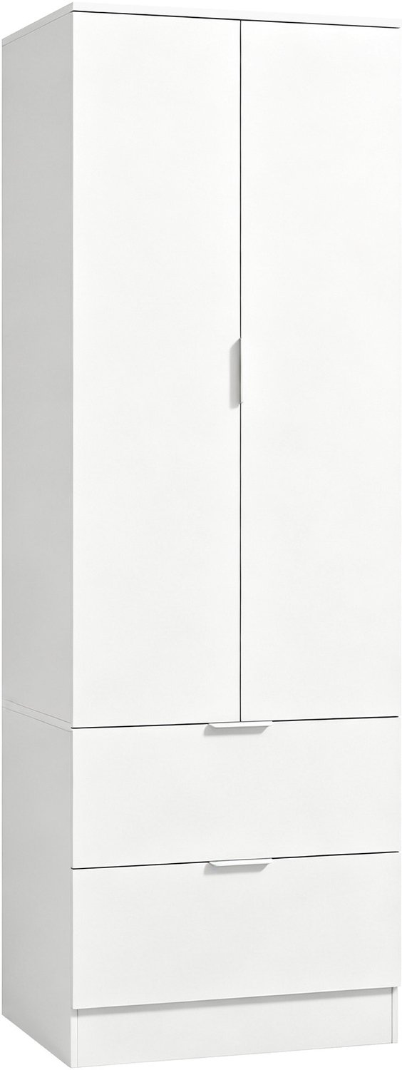 sogiol Kledingkast voor de slaapkamer met 2 lades - 2 deuren met soft-close-mechanisme en een kledingroede - 60 x 47 x 180 cm - wit