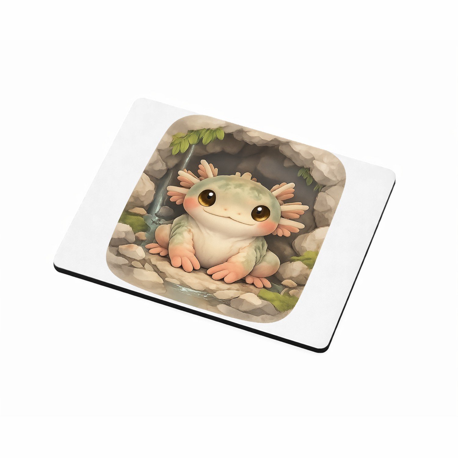 Mr Cadeautjes MDF magnetische fotolijst 9 x 7 - design Een compact, schattig portret van een mini-forest creature i | cadeau Wit