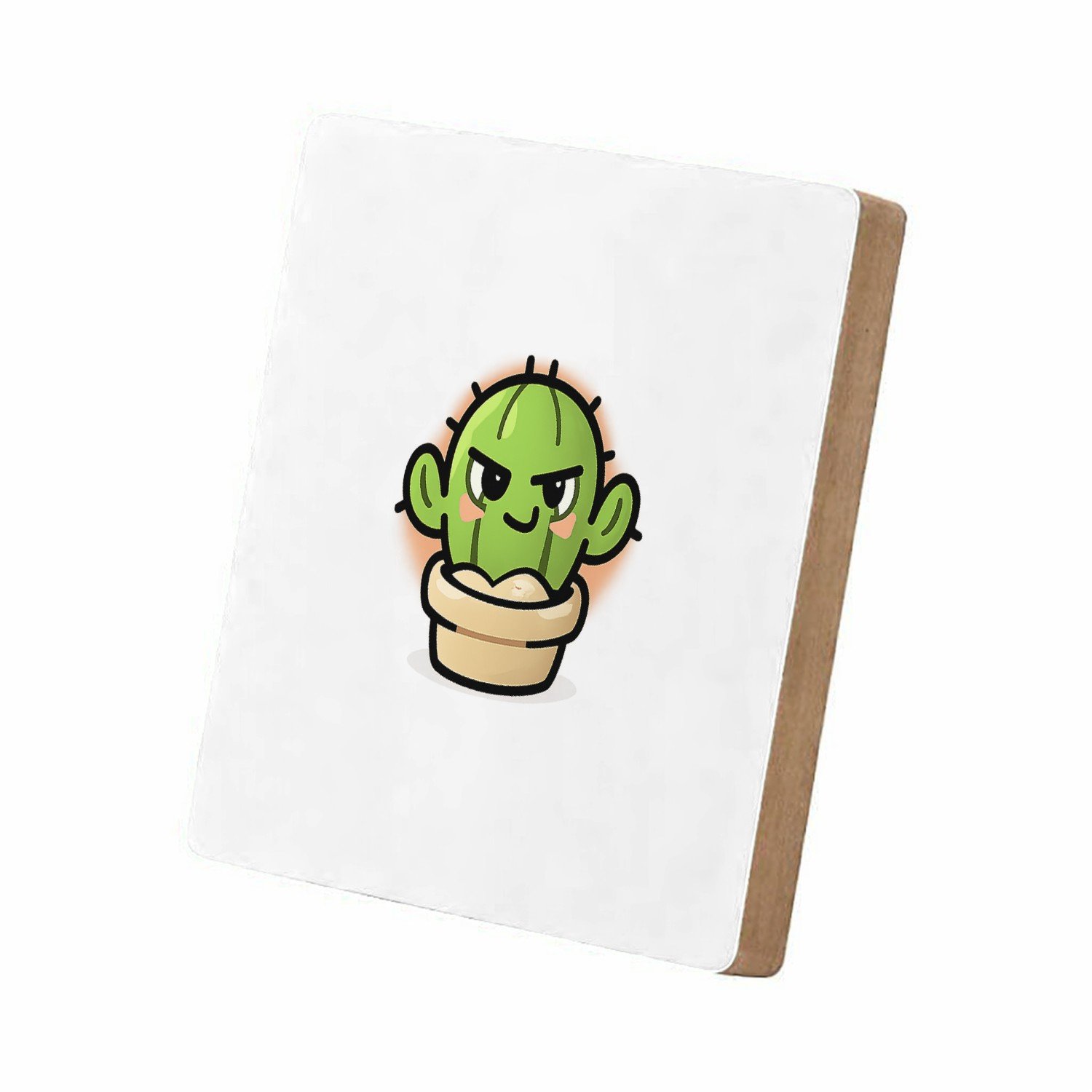 Mr Cadeautjes MDF staande fotolijst 15,2 x 15,2 - design Een compact dierenstatement met een andere speelse attitude | cadeau Wit