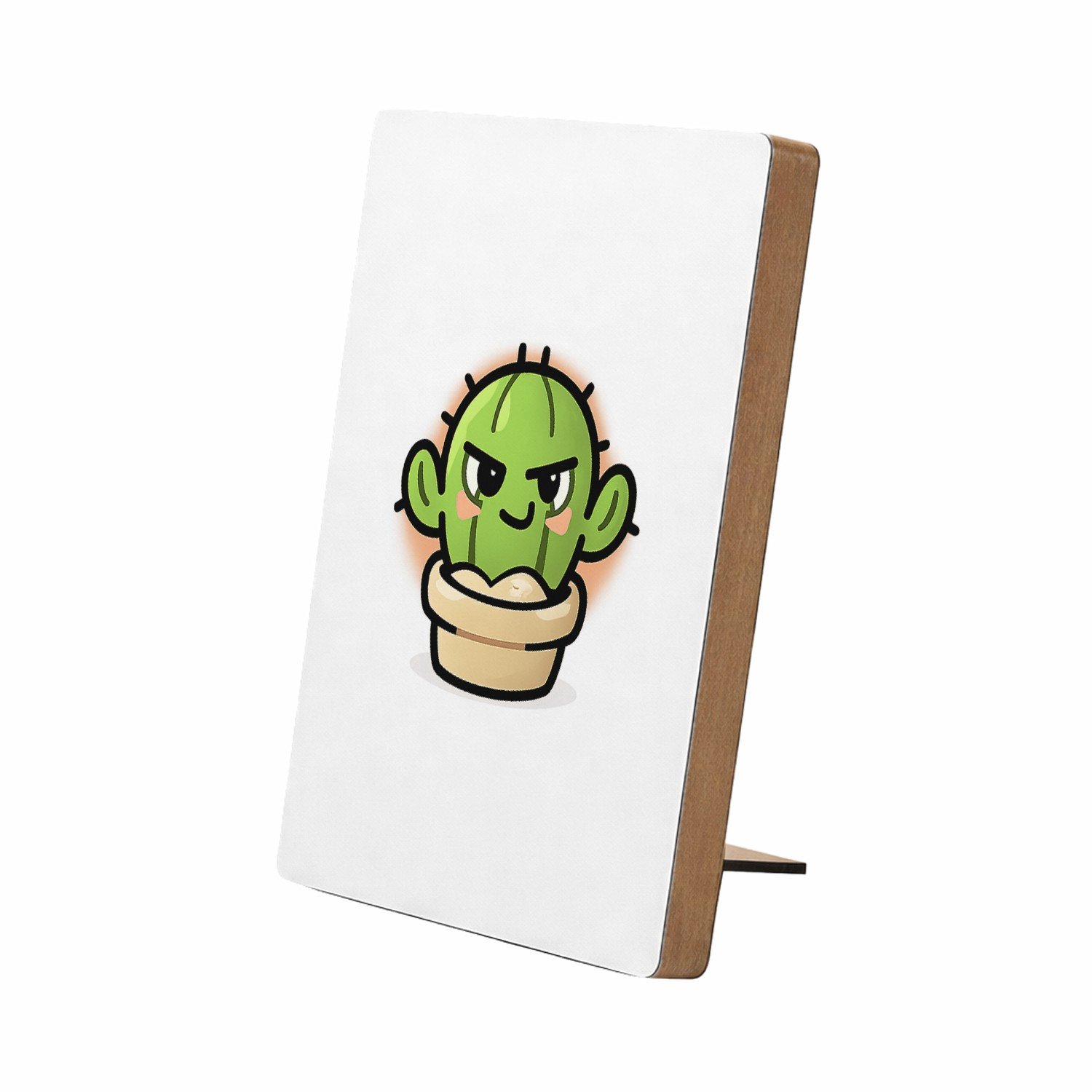 Mr Cadeautjes Glasframe/MDF 12,7 x 17,8 - design Een compact dierenstatement met een andere speelse attitude | cadeau Wit
