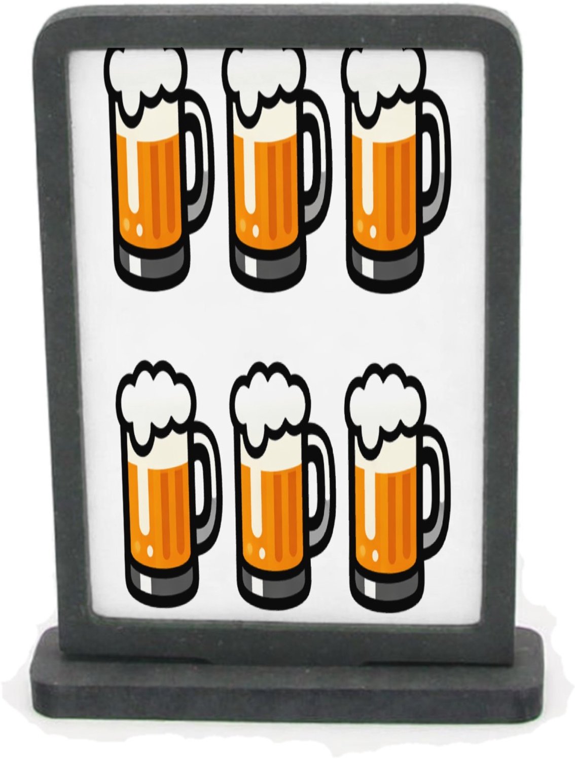 Mr Cadeautjes Houten fotolijst rechthoek met MDF inleg - design Een cadeaudesign rond gezelligheid in plaats van fitness, me | cadeau Wit
