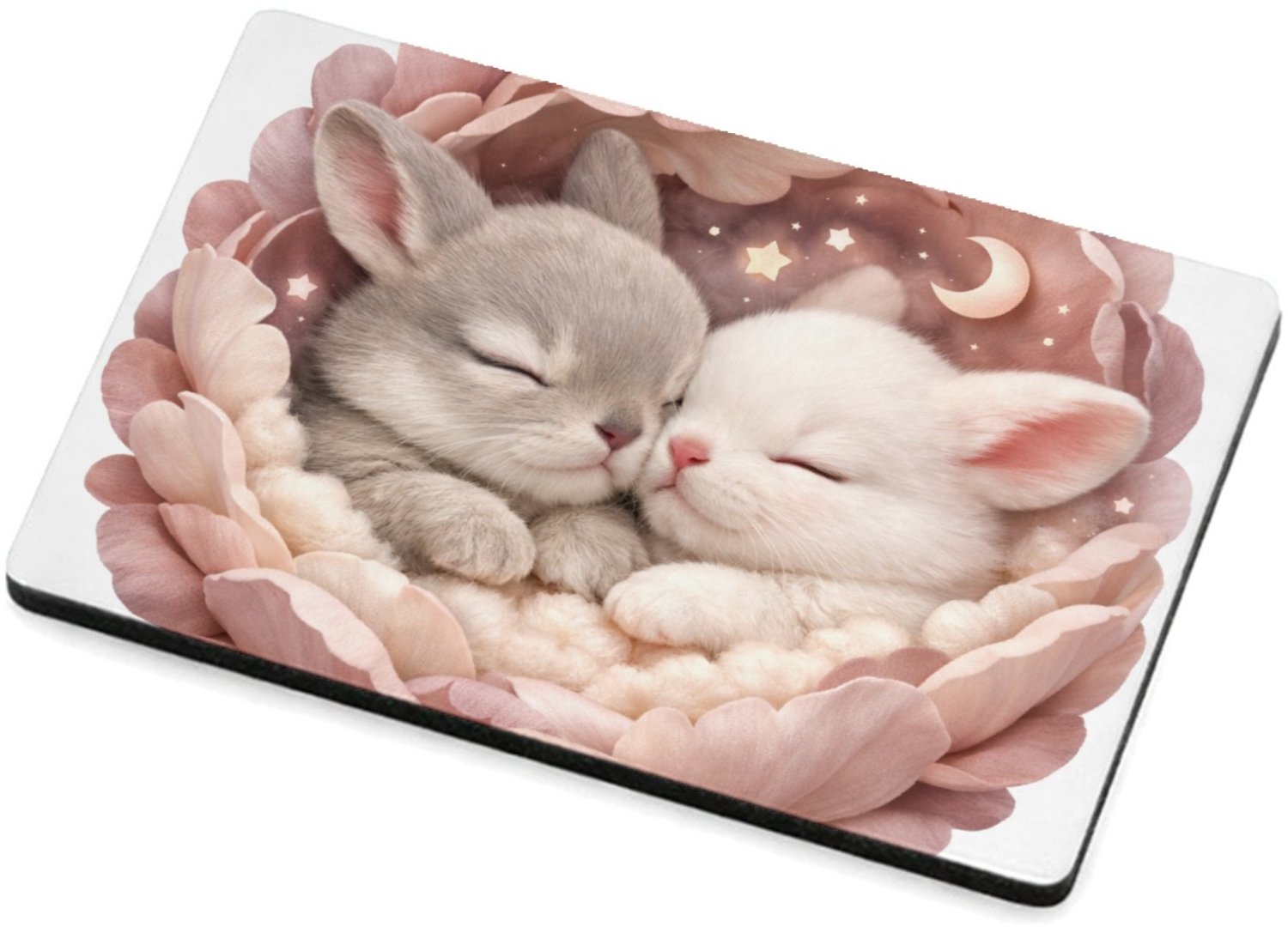 Mr Cadeautjes MDF magnetische fotolijst 7,5 x 5 - design Een sprookjesachtige close-up met een dierlijk hoofdonderwer | cadeau Wit