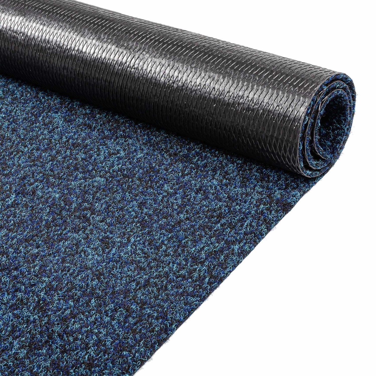 Famanu - Vuilvangmat - Houdt vuil en vocht buiten - Duurzaam polyester - Blauw 1 stuk