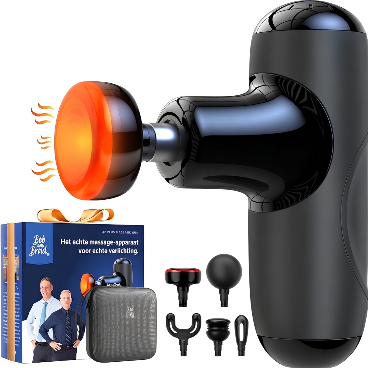 KLS® Massage Gun - Massage Gun Mini - Massage Pistool - Zwart - 14cm x 11cm x 5cm