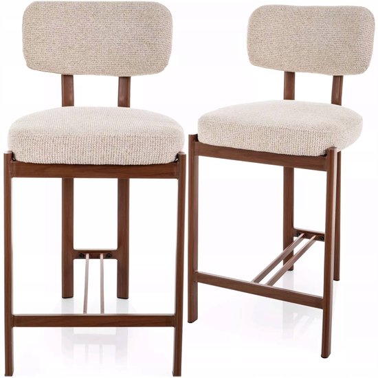 Misaki Hoker - Jasnobeige/Notenhout Metaal - Stijlvol & Comfortabel